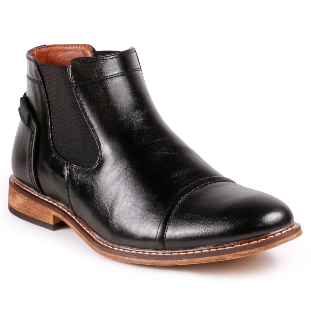 Metrocharm MC148 Black Slip On Chelsea Boot